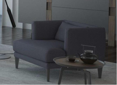 Große Wohnzimmergarnitur Dreisitzer Sessel Couchtische Graue Holzmöbel