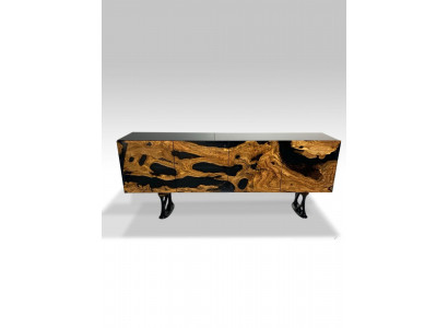 TV Ständer Sideboard RTV Lowboard Wohnzimmer Epoxidharz Holz Braun