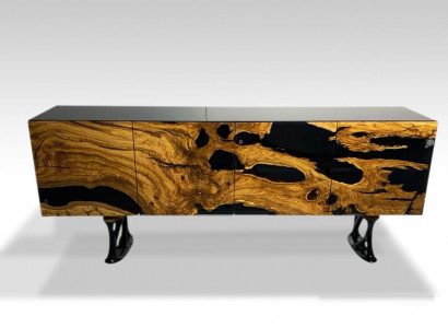 Sideboard Kommode Epoxidharz Braun Wohnzimmer Holz Kommoden Anrichte