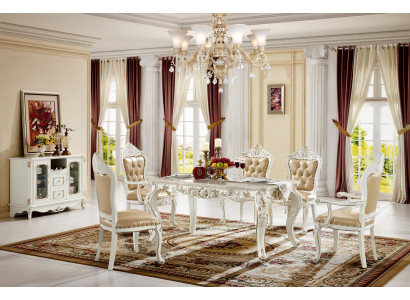 Esszimmer Garnitur Tisch 6x Stühle Komplettes Set Neu Essgruppe 7tlg.