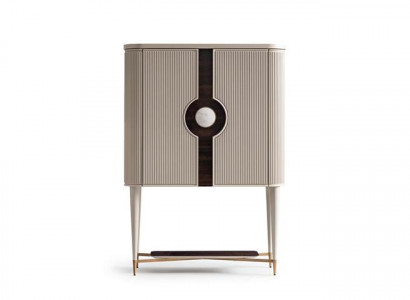 Barschrank Schrank Holzschrank Holz Bar Beige Getränke Design Flaschen