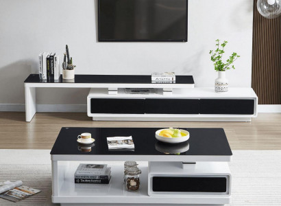  Designer Moderner Sideboard Schwarz-weiße Kommode TV-Ständen Luxus