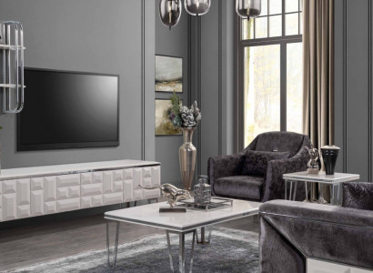 Wohnwand TV Wand Holz Modern Stil Regal Wohnzimmer Möbel Schrank rtv tv Ständer