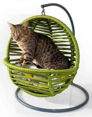 Blaue Rundschaukel Katzenliege Tieren Zubehör Luxus Moderne Möbel Neu