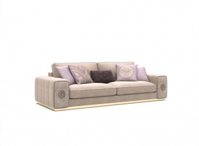 Beige Dreisitzer Sofa Couch Wohnzimmer Polstermöbel Einrichtung Neu Möbel