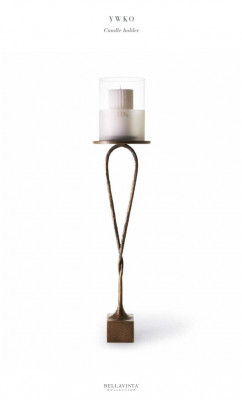 Kerzenhalter für Wohnzimmer und Flur Material Messing Bronze-Finish restauriert