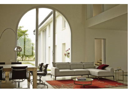 Ecksofa Moderne Design Grau Sofas Stoff L-Form Couch Wohnzimmer Sofa PRIANERA