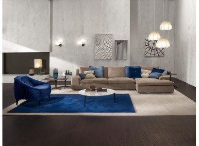 Ecksofa L Form Couch Luxus Italienische Möbel Sofa Grau PRIANERA Wohnzimmer