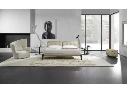 Moderne Doppelbett Schlafzimmer Beige Bett Möbel Holz Design Betten Prianera