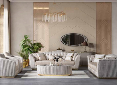 Sofa 3 Sitzer für Wohnzimmer Bequemes Sofa in Weiß Luxuriöses Sofa Neu