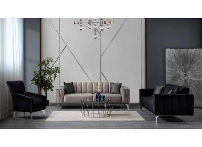 Bequemer Polstersessel Luxussessel Moderner Stil Farbe Schwarz Für Wohnzimmer