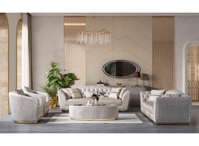 Weißer Couchtisch Wohnzimmermöbel Luxus Tisch Abstelltisch Modern Design