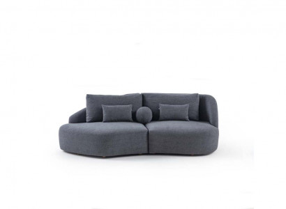 Stilvoller Grauer Dreisitzer Wohnzimmer 3-Sitzer Sofa Moderne Couchen