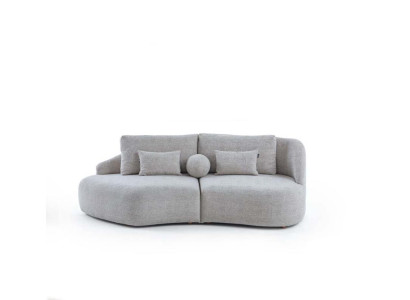 Moderner Hellgrauer 3-Sitzer Wohnzimmer Dreisitzer Luxus Couchen Sofas