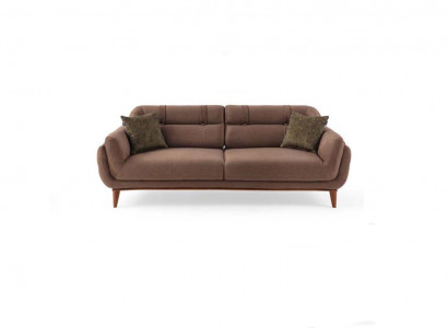Brauner Polster Dreisitzer 3-Sitzer Wohnzimmer Sofas Exklusive Couch