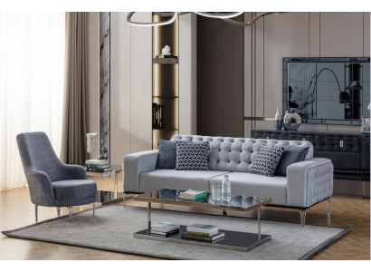 Exklusive Wohnzimmer Set von 2tlg. Sofagarnitur 3 Sitzer und Sessel Neu