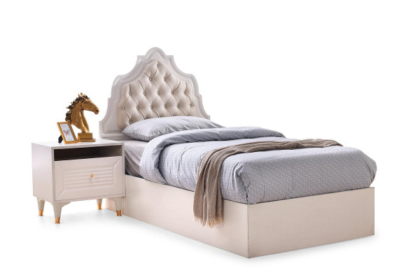 Jugendzimmer Komplett Set 6tlg Beige Bett Stauraum Schreibtisch Modern Design