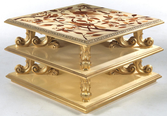 Couchtisch Tisch Beistelltisch Wohnzimmertisch Holz Royal Beistell Barock Neu	