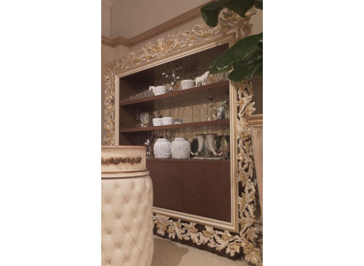Vitrine Schrank Regal Wohnzimmer Bücherregal Holz Büroschrank Schränke Italien