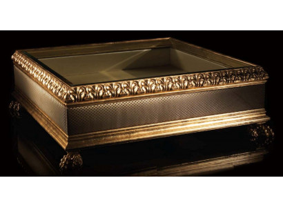 Luxus Couchtisch Glas Tisch Echtholz Möbel Wohnzimmer Tische Couchtische Italien