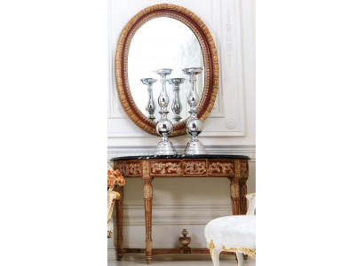 Holz Italienische Möbel 2tlg Set Möbel Stil Barock Konsolentisch mit Spiege Neu