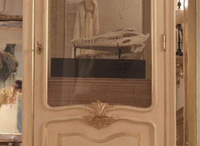 Möbel Massive Holz Vitrinen Glas Schrank Echtholz Anrichte Vitrine Wohnzimmer