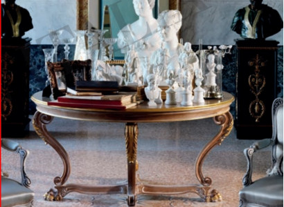 Esstisch Runder Wohnzimmer Tische Holz Royal Barock Italienische Möbel Barock