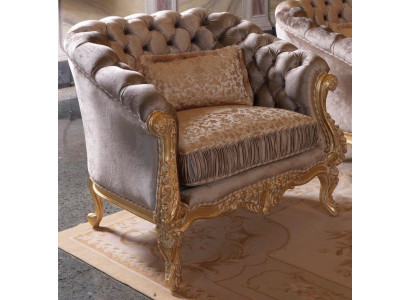 Polster Sitz Couchen Einsitzer Sessel Couch Chesterfield Design Textil 1 Sitz
