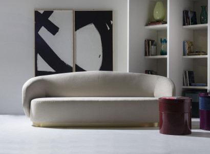 Sofa Dreisitzer Design Luxus Möbel Holz weiß Design Möbel aus Italien Klassiker