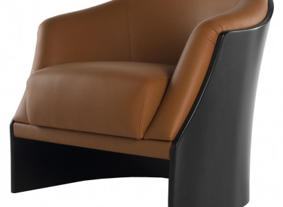 Sessel Wohnzimmer Stuhl Holz Esszimmer Sessel Stühle Einsitzer Leder Italien Neu