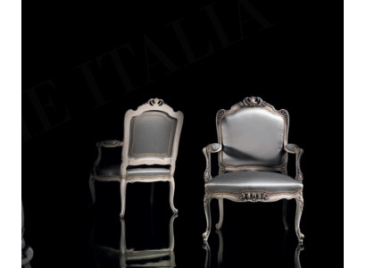 Stuhl Design Massivholz Armlehnen Luxus Sessel Esszimmer Wohnzimmer Büro Möbel