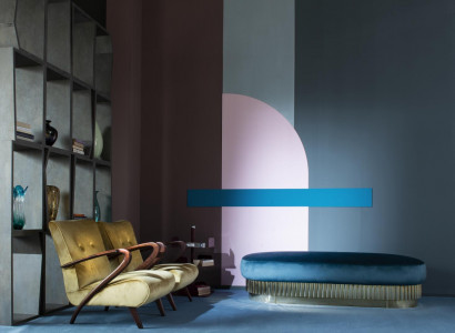 Sessel Wohnzimmer Couch Sofa Einsitzer Polster Italienische Möbel Samt Design