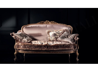 Sofa 2 Sitzer Couch Holz Polsterung Möbel Couchen Italienische Einrichtung Neu