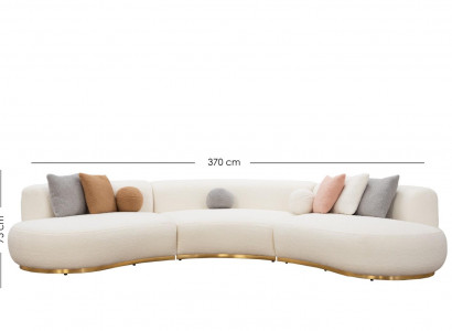 Wohnlandschaft Couch xxl Sofa Big Couchen Ovale Eckgarnitur Stoffsofa