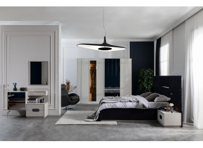 Schlafzimmer Bett 2x Nachttische Kleiderschrank 6tlg Design Möbel Luxus