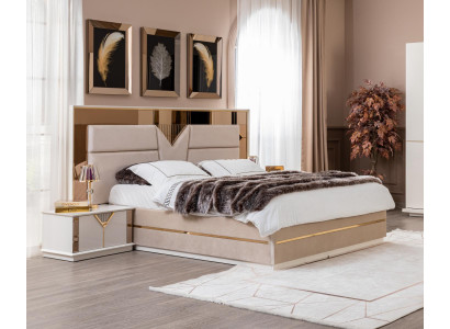 Nachttisch Schlafzimmer Luxus Möbel Holz Beige Stil Modern Nachttische
