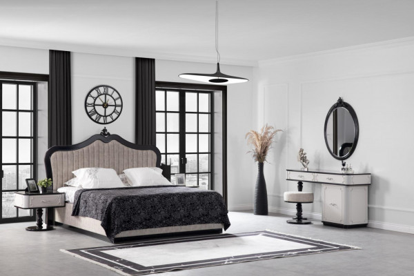 Wohnzimmer Hocker Luxus Stil Modernes Design Möbel Fußhocker weiß Stoff