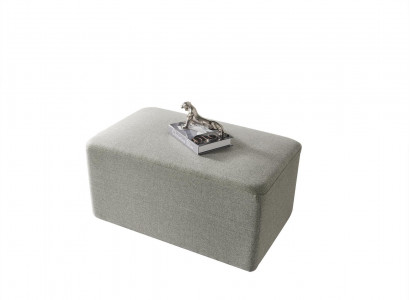 Hocker Textil Wohnzimmer Luxus Modern Tische grau Holz Textil Fußhocker