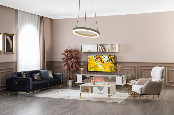 Sofa Couch Wohnzimmer Möbel Couchen Sofas Dreisitzer 3 Sitz Textil Stoff