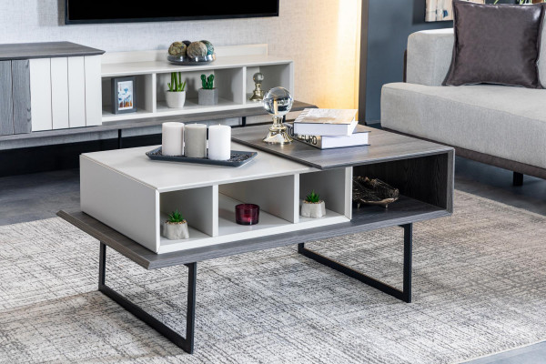 Couchtisch Wohnzimmer Holz Design Luxus Möbel neu grau Stil Modern