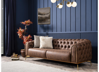 Chesterfield Sofa 3 Sitzer Couch Möbel Sofas Couchen Wohnzimmer 230cm