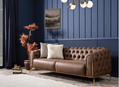 Chesterfield Sofa 3 Sitzer Couch Möbel Sofas Couchen Wohnzimmer 230cm