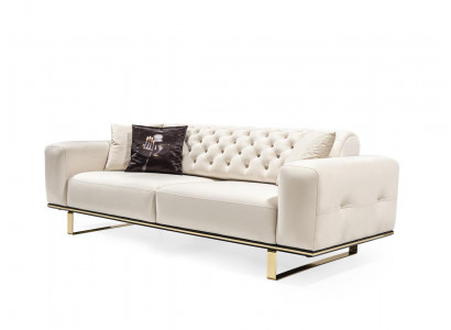 Sofa 3 Sitzer Wohnzimmer Luxus Polster Designer Möbel Chesterfield