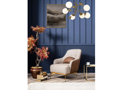 Sessel 1 Sitz Einsitzer Luxus Polster Sitz Design grau Neu Wohnzimmer