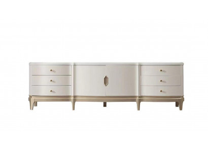 Sideboard Schrank rtv Wohnzimmer tv Holz Möbel Weiß Lowboard Luxus