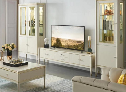Design Wohnwand Sideboard 2x Schrank rtv Lowboard Anrichte 3 tlg. Set
