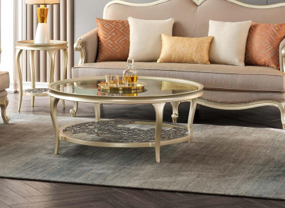 Luxus Couchtisch Runder Tisch Hotel Möbel Einrichtung Tische Gold