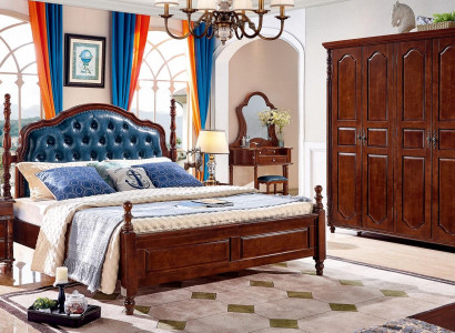 Bett 2x Nachttische 3 tlg. Schlafzimmer Set Design Luxus Klassisch