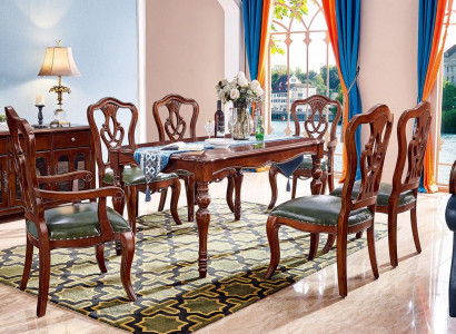 Komplett Set 6 Stühle Esszimmer Gruppe Holz Stuhl Luxus Möbel Barock