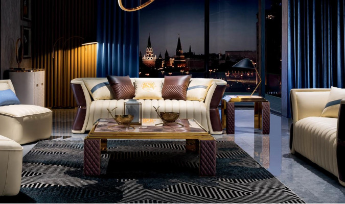 Komplett Set Sofagarnitur 3 2 1 1 Sitzer + Couchtisch Designer Modern